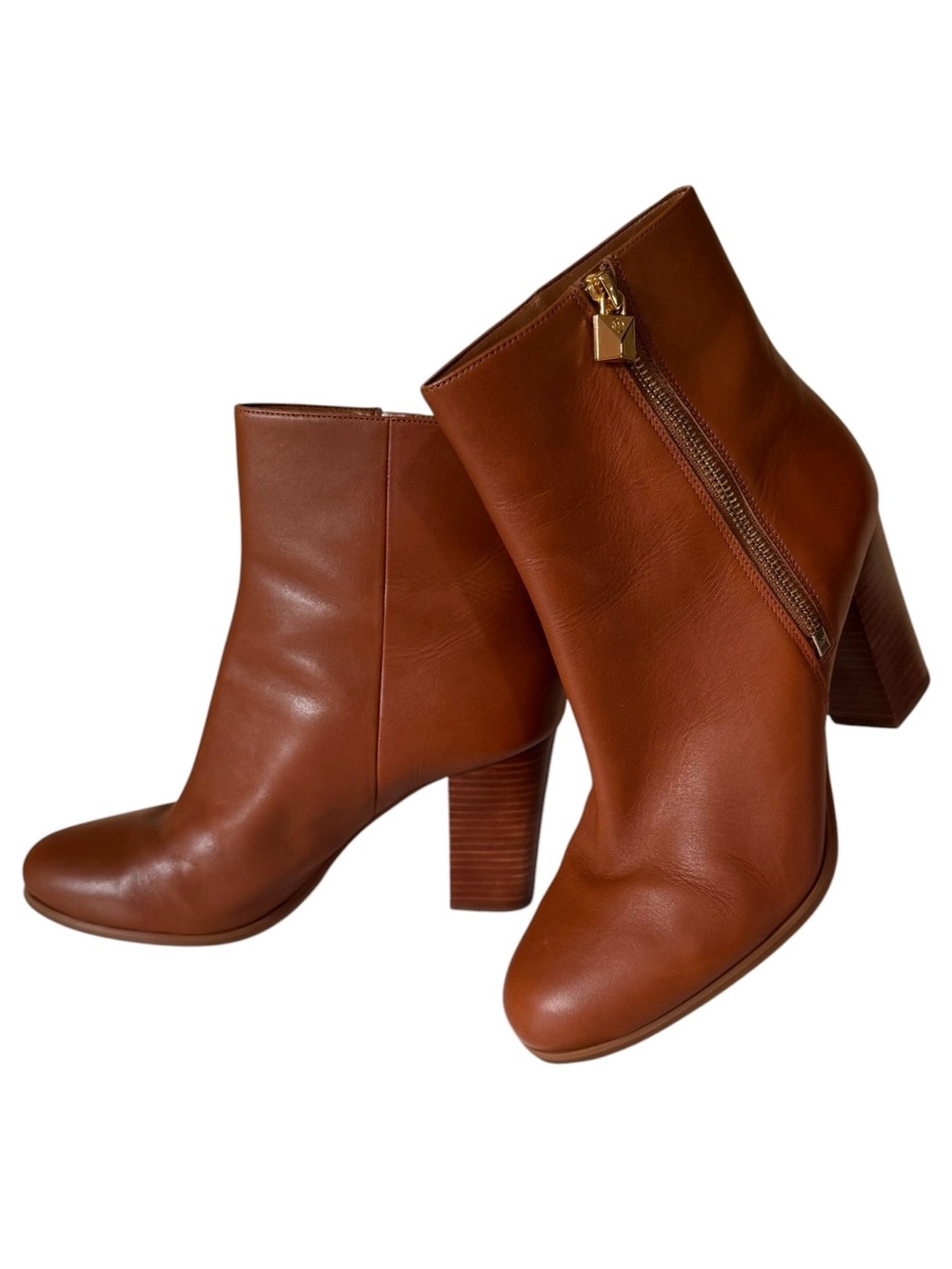 MICHAEL Michael Kors Luggage Cognac Leather Ankle Booties Size 9M